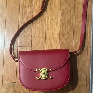 Red Leather Crossbody Bag